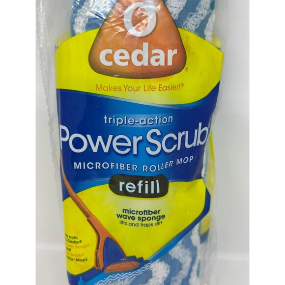 O-Cedar PowerScrub Microfiber Roller Mop Refill | Triple-Action Cleaning Head - Picture 2 of 6
